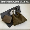 thumbnail image 2 of Gocvo Suede Bags for Women Brown Suede Bag Suede Bag Retro Suede Slouchy Bag Suede Shoulder Bag Slouchy Bags, 2 of 11