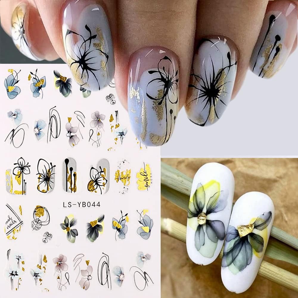 Spring Daisy Nail Stickers Flower Nail Art Stickers Self-adhesive Nail  Decals Manicure Tips Nail Decoration (12 Sheets) [free Shipping] | Fruugo QA