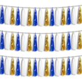 thumbnail image 1 of Lámina con forma de guirnalda con borlas Hysilla, azul marino y oro blanco, 9 m, 1 of 3