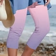 thumbnail image 2 of FAIWAD Capri Leggings for Women High Waisted Gradient Yoga Short Pants Soft Comfy Workout Cropped Pants, 2 of 5