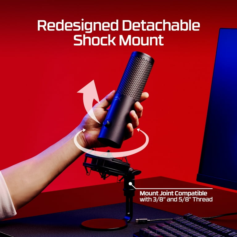 HyperX QuadCast 2 S USB Microphone with RGB Lighting, Black photo 5