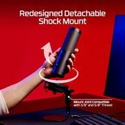 HyperX QuadCast 2 S – USB Microphone, with RGB Lighting, Streaming and Podcasting, with On-Board Controls, LED Lighting, Removable Shock Mount, PC, Mac, USB-C - Black