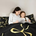 thumbnail image 5 of jejeloiu Cartoon Bow Tie Bedding Comforter Set,Kawaii Bowknot Print Twin Comforter Sets,Yellow Ribbon Bowtie Bedding Set For Girls Kids,Microfiber Bedroom Decor Reversible,2pcs, 5 of 8
