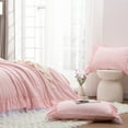 thumbnail image 3 of Btargot Double Waterfall Ruffled Princess Comforter Set King Soft Chic Bedding for Kids Girls Light Pink, 3 of 11