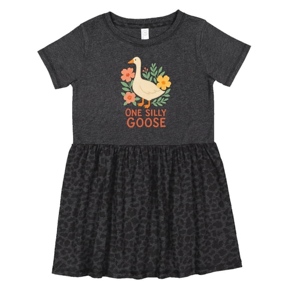 Inktastic One Silly Goose Cute Animal Design Girls Toddler Dress