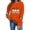 36#Orange, variant on Plus Size Sweatshirts for Women Halloween Oversized Ghost Print Long Sleeve Crewneck Tunic Pullover Shirts Hoodies S-5XL
