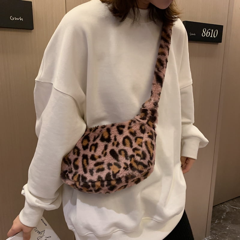 fluffy over the shoulder bag