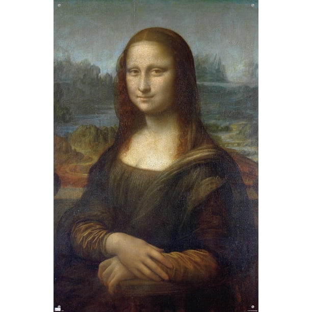 Mona Lisa by Leonardo da Vinci Wall Poster with Pushpins, 22.375
