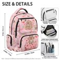 thumbnail image 4 of Binienty Pink Capybara School Backpack for Girls Age 8-12 Heavy Duty 17 Inch Bookbag with Front Pockets Back Pack Students School Supplies, 4 of 8