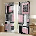 thumbnail image 2 of Manfei Pink Square Black Out Curtains for Adult, Abstract Ombre Curtains Pack of 2 (42x63 Each), Modern Fashion Style Bedroom Curtains, Curtains and Drapes Home Decor, 2 of 6