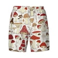 thumbnail image 4 of Lsque Mens Swim Trunks Cartoon Mushrooms Pattern - Bathing Suit Compression Liner - Beach Swim Shorts Swimwear - (S-3XL) - Stretch Quick Dry -Small, 4 of 9