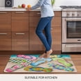 thumbnail image 5 of Colorful Flip Flops Door Mat&nbsp;Indoor Outdoor Entrance, Non Slip Small Rug for Kitchen Bathroom Entryway Rug, Summer Blue Beach Ocean Washable Doormat Floor Mat for Office Home Decor 18x30 Inch, 5 of 8