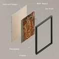 thumbnail image 4 of PixonSign Framed Wall Art Gustav Klimt The Kiss Golden Portraits Illustrations Posters, Set of 4 Vintage Humanities Fine Art Retro Canvas Prints for Home Decor - 8"x10" Black, 4 of 5