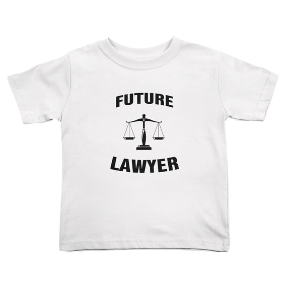 Future Lawyer Funny Toddler T-Shirts for Boys Girls (White, 3T)