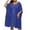 Blue, variant on fatyb Women's Swimsuit Cover up Plus Size Short Sleeve Swimwear Dress Summer Bathing Suit Beach Coverups