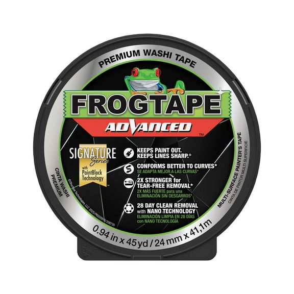 FrogTape Advanced 0.94 in. x 45 yd. Green Painter's Tape, Ultra Premium Multi-Surface