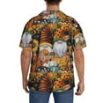 thumbnail image 5 of KLL Welcom Fall Print Men's Shirt Short Sleeve Button Down Summer Cuba Beach Shirts- 3X-Large, 5 of 7