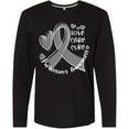 thumbnail image 3 of Inktastic Love, Care, Cure Parkinson's Awareness with Gray Ribbon Long Sleeve T-Shirt, 3 of 5