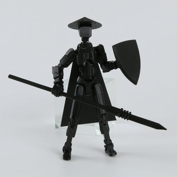 T13 Action Figure Robot,Stikbot Toys with Weapon Accessories, Titan 13 Action Figure,T13 3D Printed Action Figure, The Toys That Children Hope To Have (Black)