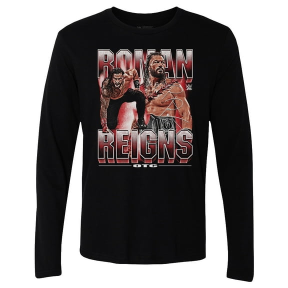 Men's-500 Level Black Roman Reigns Vintage Long Sleeve T-Shirt