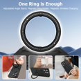thumbnail image 3 of Magnetic for iPhone 15 Pro Case with Ring Holder Compatible with Magsafe Cover Camera Lens Protector Shockproof Soft TPU 360° Rotatable Kickstand Phone Case for iPhone 15 Pro Black, 3 of 13
