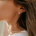 thumbnail image 5 of Lancharmed Silver Plated Earrings Studs,4 Pairs of Four Claw Heart Zircon Earring Friend Gift, 5 of 9