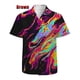 thumbnail image 3 of Camisa con estampado de pigmento en 3D para hombre, camisa informal de moda de manga corta con botones, camisas y blusas de talla grande para hombre, 3 of 5