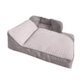 thumbnail image 4 of Cojín cálido para mascotas, cama para gatos, lavables suaves, colchón para dormir para interiores, cama para mascotas para gatitos, perros pequeños, gris L, 4 of 8