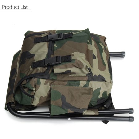 2 In 1 Outdoor Fishing Tackle Backpack Bag Camping Foldable Stool Seat Chair Kit Walmart Canada