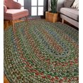 thumbnail image 2 of Rhody Rug SO65R024X036 Sophia 2 x 3 ft. Multicolor Indoor-Outdoor Oval Braided Rug, Moss Green, 2 of 4