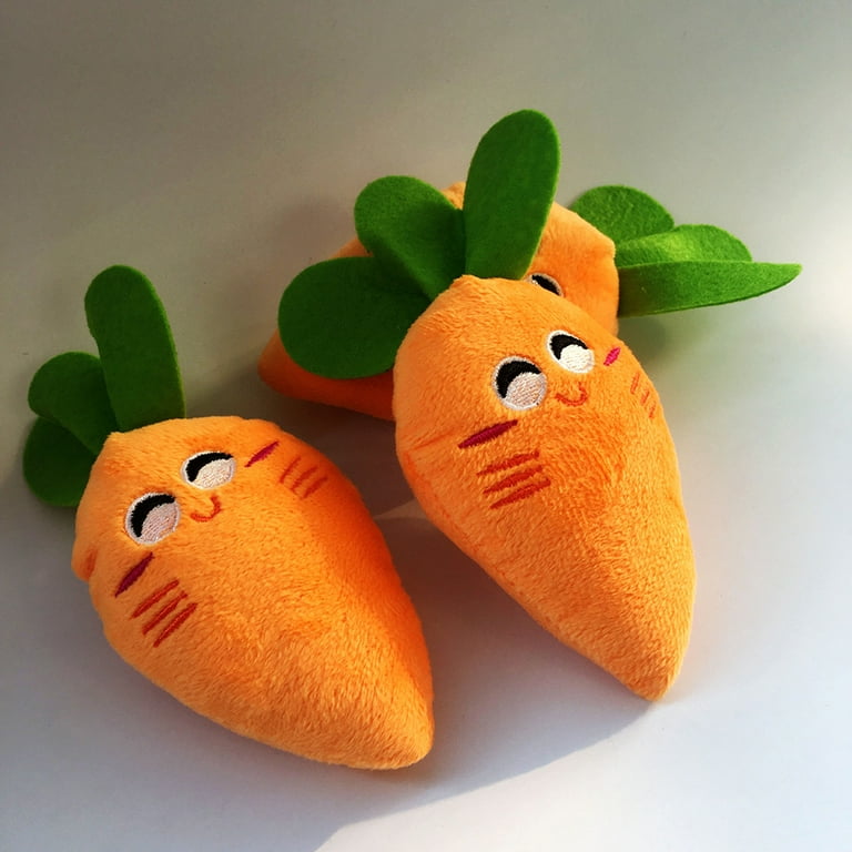 Vegetable Carrot Shape Dog Cat Plush Chewing Bite Squeaker Pet Interaction  Toy - Realistic Reborn Dolls for Sale