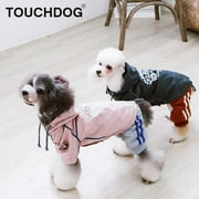 Touchdog Cloudburst Reversible Fashion Waterproof Dog Raincoat