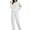 White, variant on Dreluolixuan 2 Piece Lounge Set Women Crew Neck Long Sleeve Pullover Jogger Pants Lightweight Casual Tracksuits