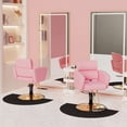 thumbnail image 4 of Baasha Premium Pink Gold Salon Chair, Sleek and Modern Styling Chair with Soft Leather Upholstery, Adjustable Height, and Heavy-Duty Base - Comfortable Hair Salon Chair for Hair Stylist, 4 of 8