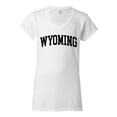 thumbnail image 2 of Wild Bobby State of Wyoming College Style Women Standard V-Neck Tee, 2 of 6