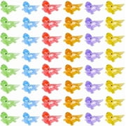 60Pcs 6 Colors Glow in The Dark Animals Figures Mini Resin Lizards Small Cute Colorful Micro Landscape Decoration Luminous Tiny Animals Bulk for Fairy Garden Moss Terrarium DIY Crafts Decor Colorful