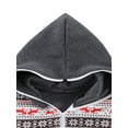 thumbnail image 4 of ITFABS Family Matching Christmas Pajamas Set,Festival Snowflake One-Piece Hooded Zip-Front Rompers, 4 of 9