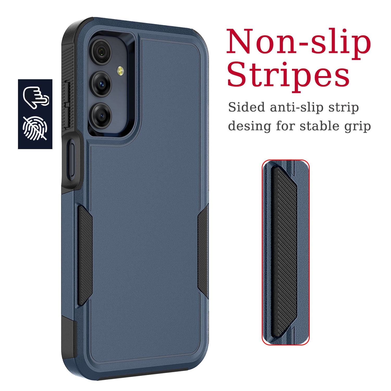 For Samsung Galaxy A16 5G Case, Shockproof Heavy Duty Rugged Phone Case for Samsung Galaxy A16 5G, Tekcoo Military Grade Protection Dual Layer Sturdy Durable Cover Cute Bumper - Blue
