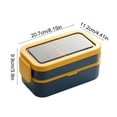 thumbnail image 2 of Microwavable Insulated Sealed Portable Compartmented Lunch Box for Adults, Leak-Proof Bento Container with Cutlery, 1350ml Food Storage, 1-Pack, 2 of 5