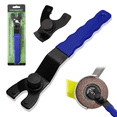 thumbnail image 1 of Llave ajustable para amoladora angular universal, llave de pasador ajustable de 10-52 mm con agarre recubierto de plástico antideslizante para amoladoras angulares, longitud total 19 cm (azul negro), 1 of 8