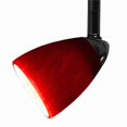 thumbnail image 1 of Benjara BM226316 50W Track Fixture with Swirl Pattern Glass Shade, Black & Red, 1 of 5