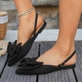 thumbnail image 3 of Womens Flats Dressy Bow Closed Pointed Toe Slingback Ballet Shoes Adjustable Buckle Strap Flats Comfortable Casual, 41, 3 of 10