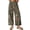 Army Green, variant on Women's Blue Floral Print Mid Rise Cropped Wide Leg Jeans Boho Baggy with Pockets