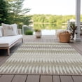 thumbnail image 6 of Addison Rugs Chantille Indoor/Outdoor Transitional Stripes Taupe Washable Rectangle Rug, 5' x 7'6", 6 of 6