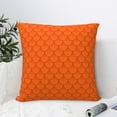 thumbnail image 4 of Fuzoiu Orange Scales Print Square Pillow Cover,Hidden Zipper Design,Luxury Square Pillow Case, Throw Pillow,Couch Cushion-26"x26", 4 of 7