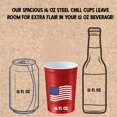 thumbnail image 3 of Party Cups Steel Chill Cups, 473 ml, diseño de bandera, paquete de 12, 3 of 7
