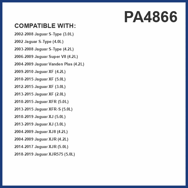 PG PA4866 Engine Air Filter | Fits 2013-2019 Jaguar XJ 3.0L; 2002-2008 S-Type 3.0L; 2010-2019 XJ 5.0L; 2004-2009 XJ8, Vanden Plas, XJR 4.2L; 2010-2015 XF, XFR 5.0L