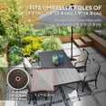 thumbnail image 4 of Outsunny Base de Parasol Ronde pour Patio avec Roues, Support de Parasol en Résine de 46lbs, 4 of 10