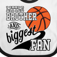 thumbnail image 4 of Inktastic Little Brother and Biggest Fan Basketball Player Boys Baby Bib, 4 of 4