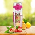 thumbnail image 3 of 32oz Fruit Infuser Water Bottle TeqHome Leakproof Sport Water Bottles with Flip Top Lid with Drinking Spout Men Women's Ideal Fitness Gift for Gym Camping Pink, 3 of 12